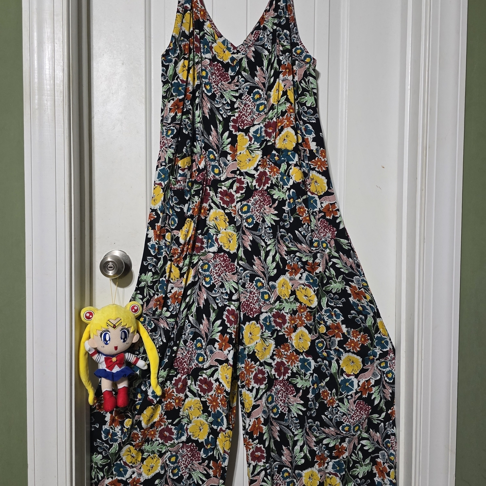 Floral Jumpsuit with Multicolor Design